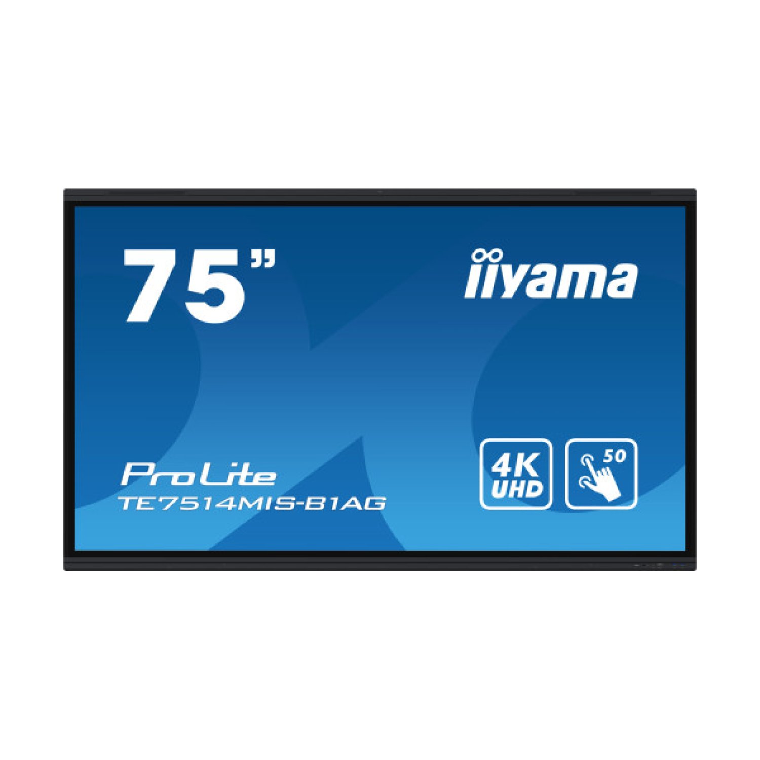 iiyama TE7514MIS-B1AG · Pantalla Táctil Interactiva 75" · 4K Ultra HD · Android · WiFi · 435 cd/m²