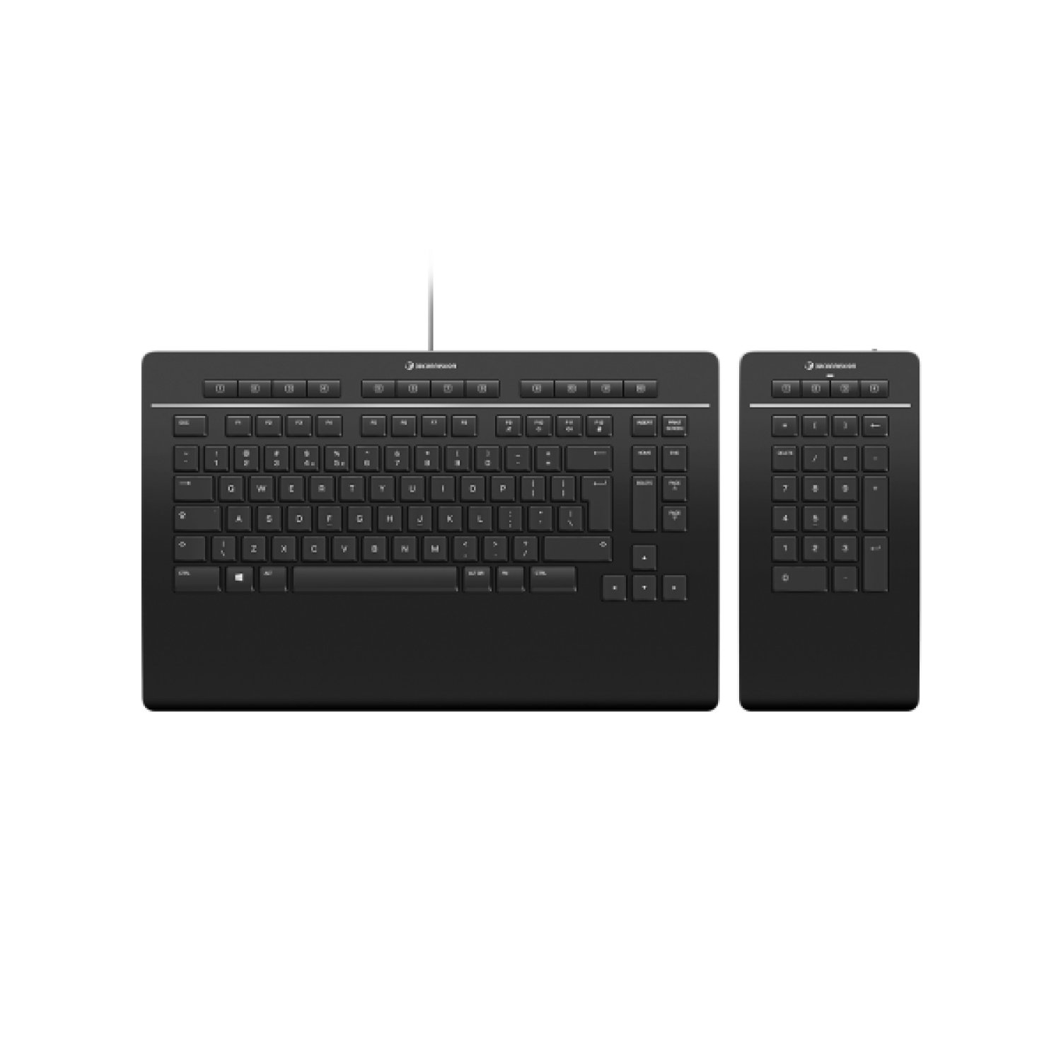 3Dconnexion Keyboard Pro · Teclado USB con Numpad · Negro
