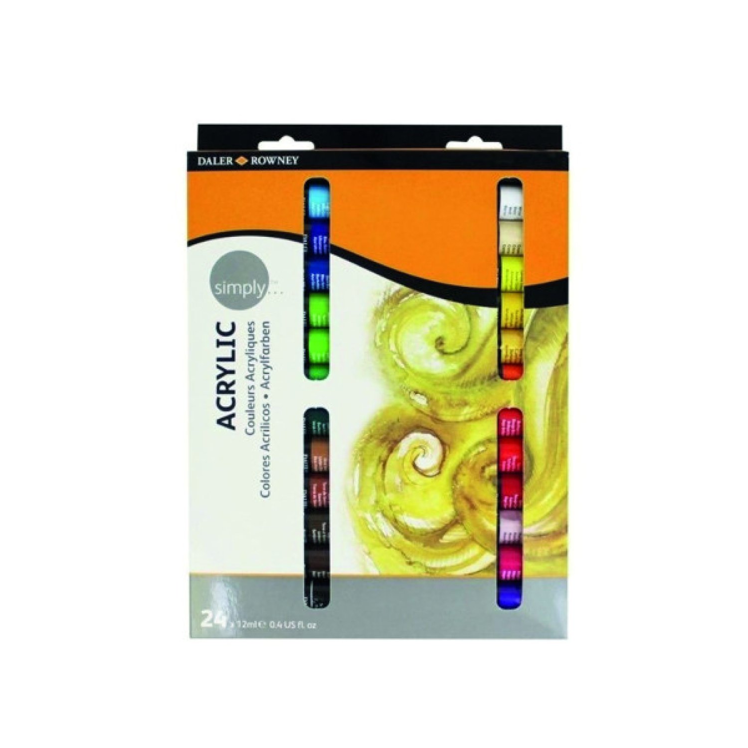 Daler Rowney Set Pintura Acrílica · 24 Colores · 12ml · Para Artistas y Estudiantes