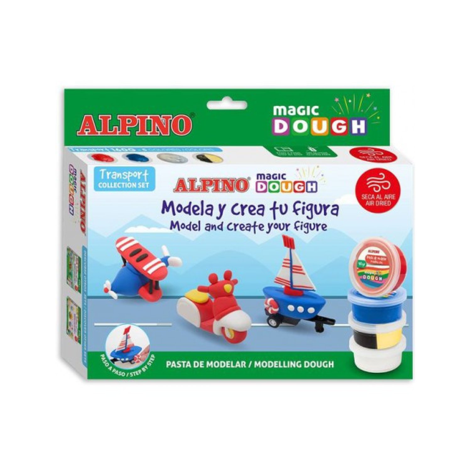 Alpino Magic Dough Transport · Set de Plastilina · Transporte Seguro