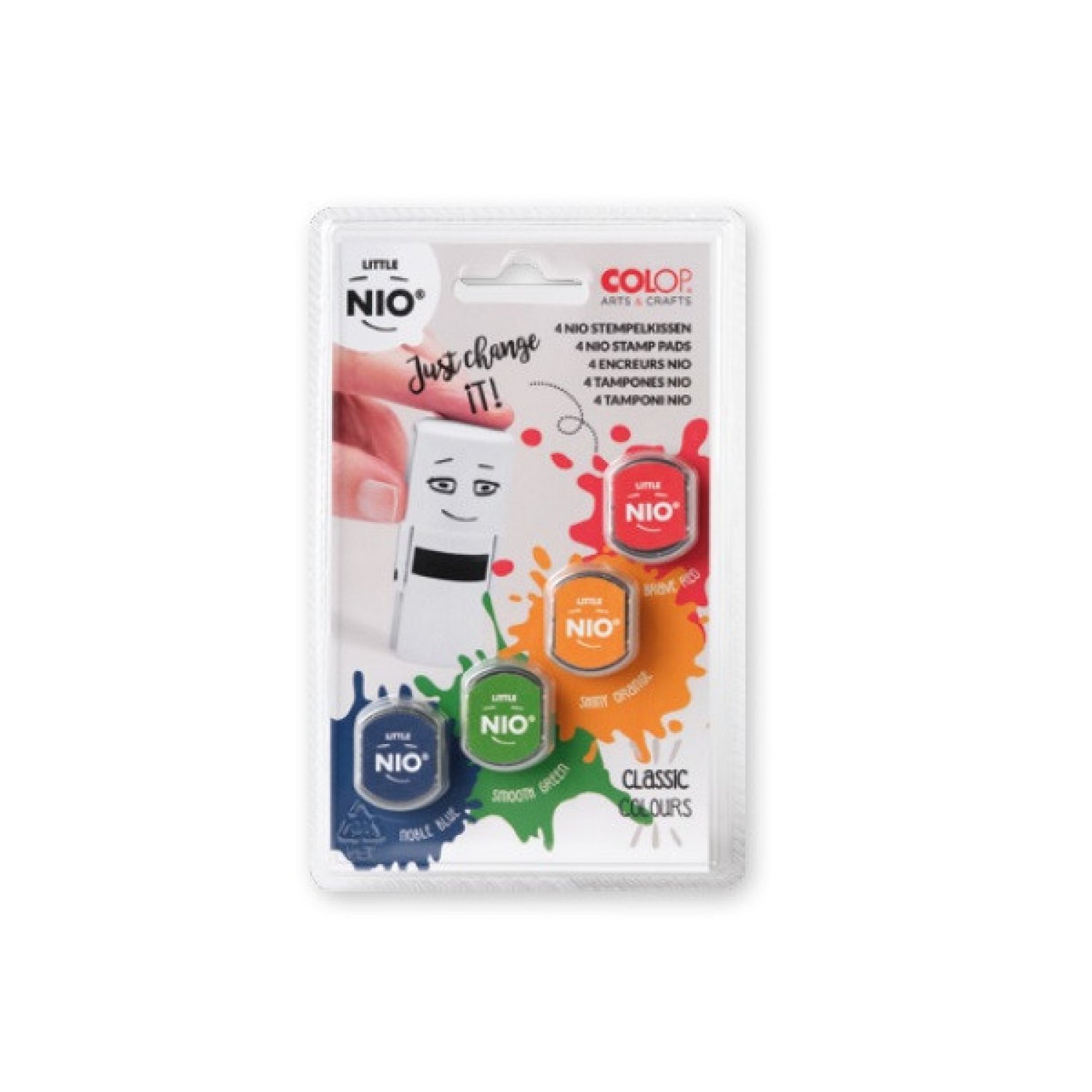 Colop · Almohadillas Little Nio · Pack 4 Recambios · 4 Colores Surtidos