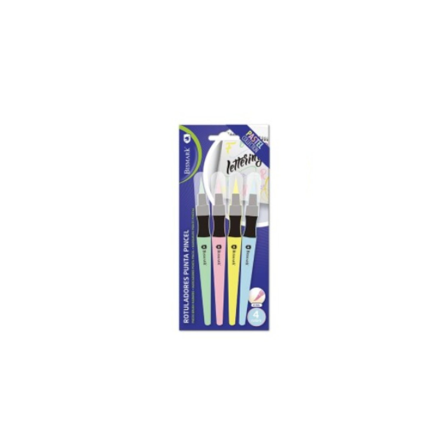 Bismark · Rotulador Multi · 4 colores · Verde, Azul, Rosa, Amarillo
