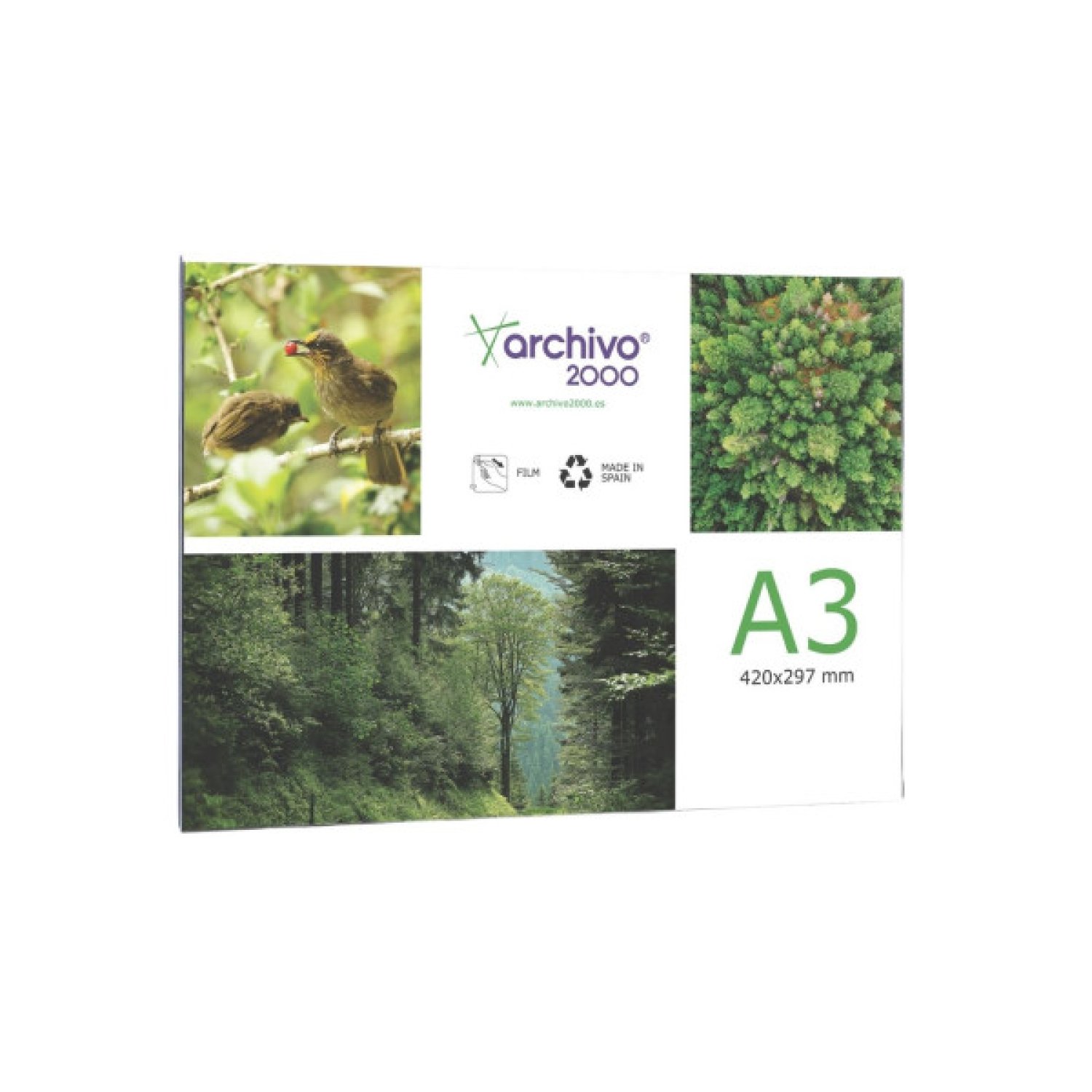 Archivo 2000 · Portafolletos Mural A3 · Premium Horizontal · 420x300mm · Adhesivo