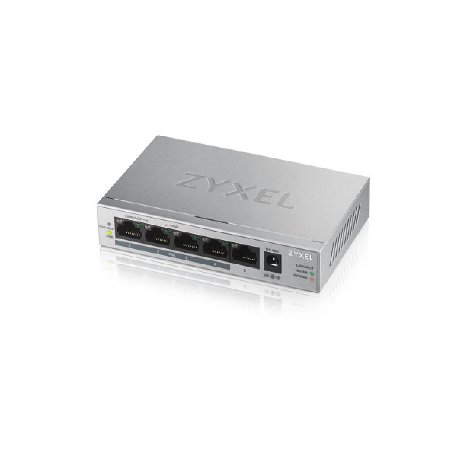 Zyxel GS1005HP · Switch Gigabit · 5 puertos · PoE · No administrado