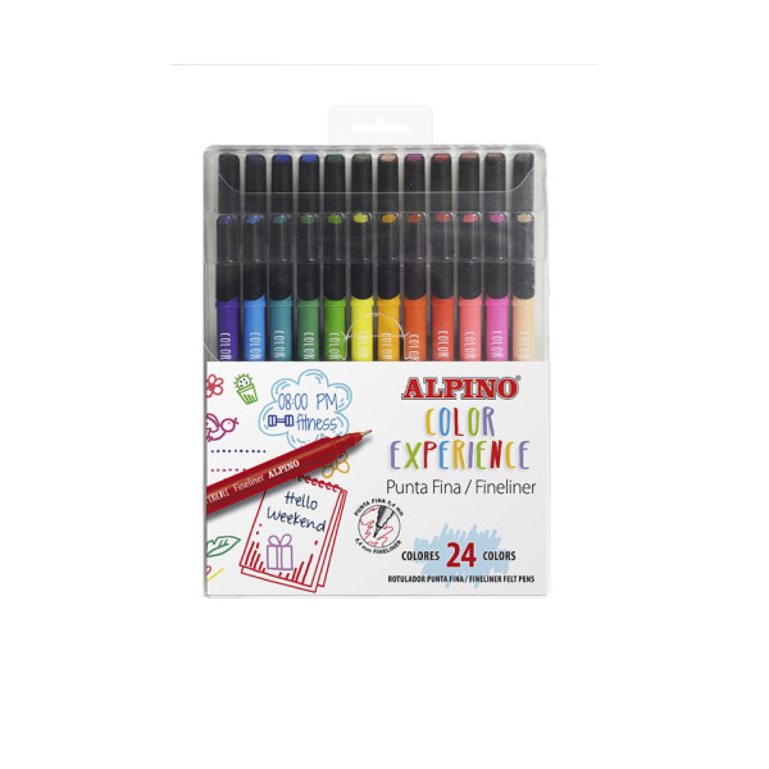 Alpino · Rotuladores Finos · Multicolor · Pack 24 Colores