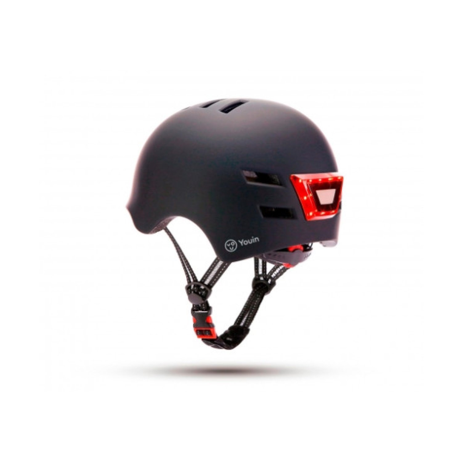 Youin Casco de Seguridad · LED Frontal y Trasero · Talla M · Negro