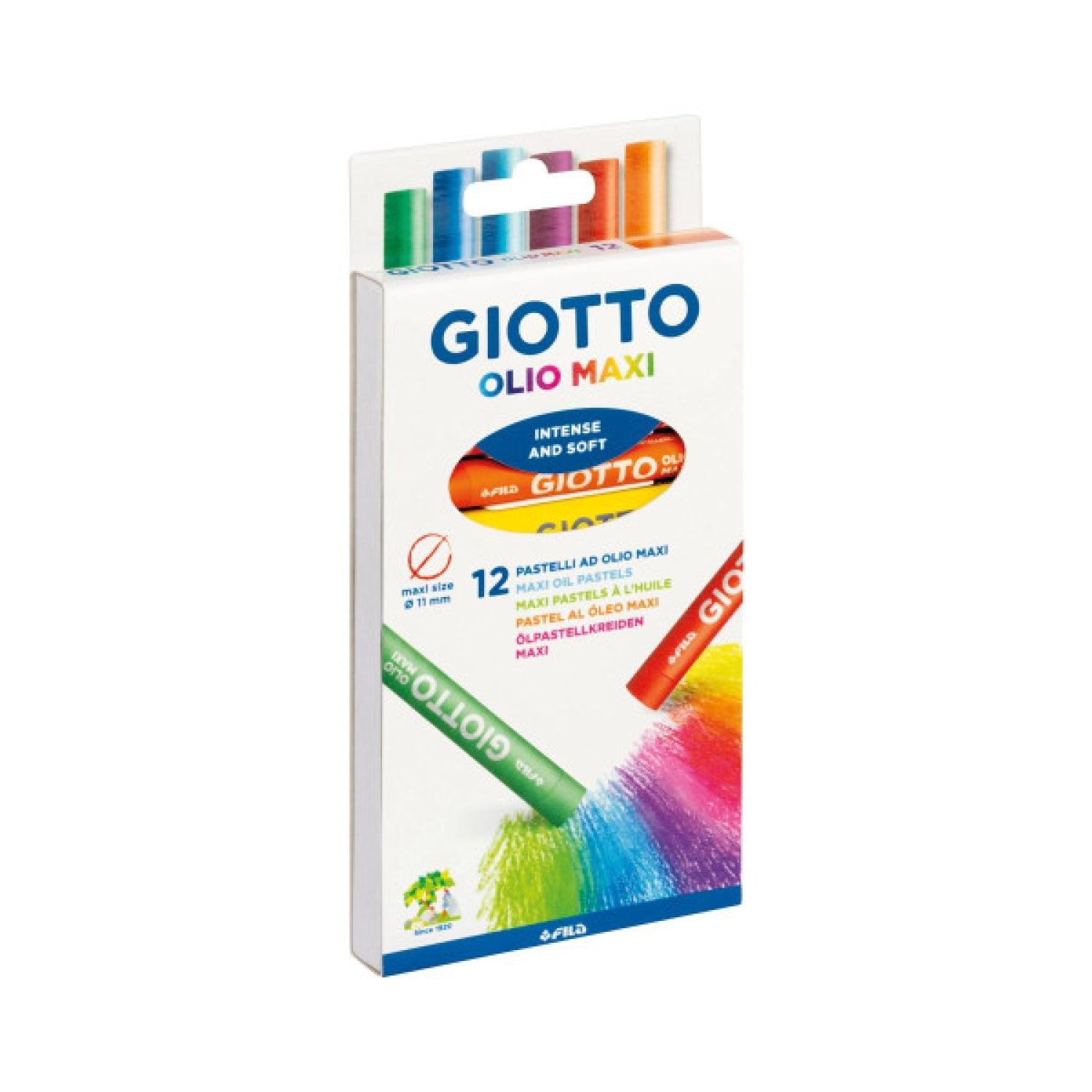 Giotto · Estuche Pintura Óleo · 12 Barras · Con Asa