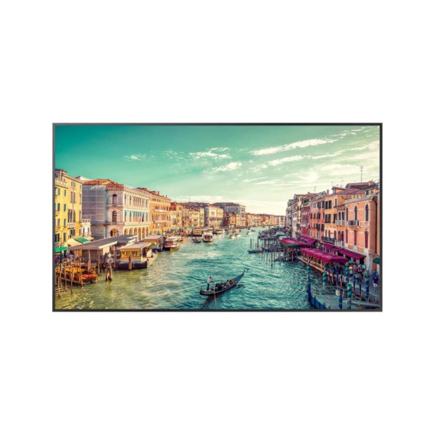 Samsung Monitor 98" · UHD · Brillo 350 cd/m² · Operación 24/7 · WiFi · Tizen 4.0