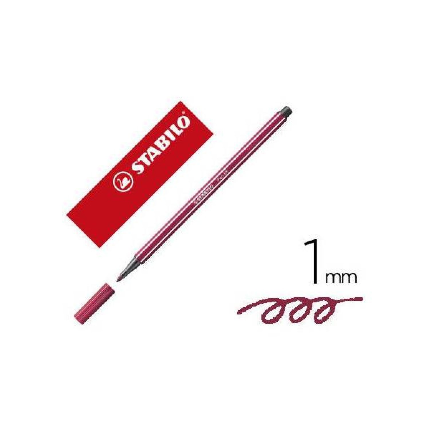 Stabilo Pen 68 Max · Rotulador Punta Biselada · Color Púrpura