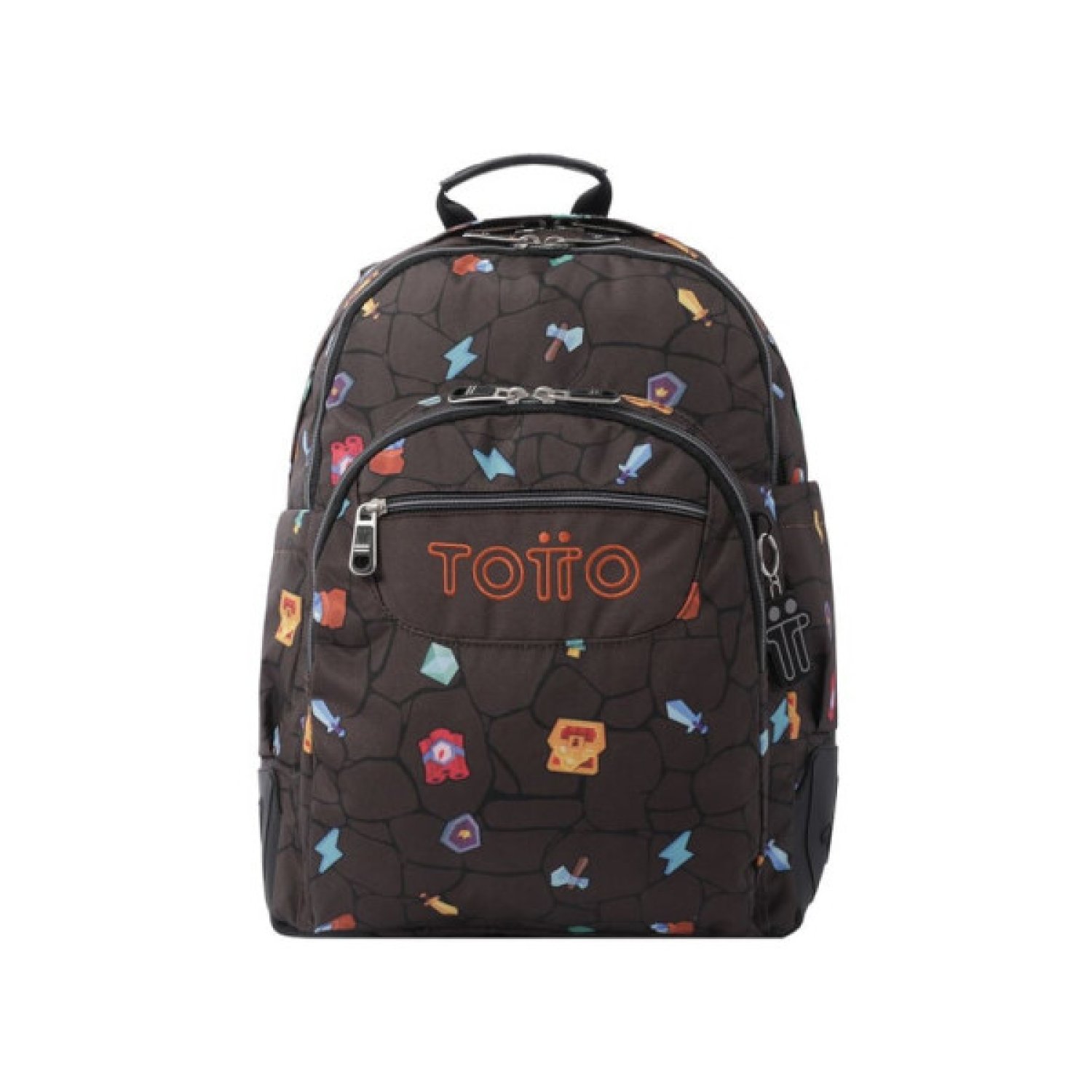 Totto Mochila Escolar · Estampado Videojuego · Compartimiento Portátil