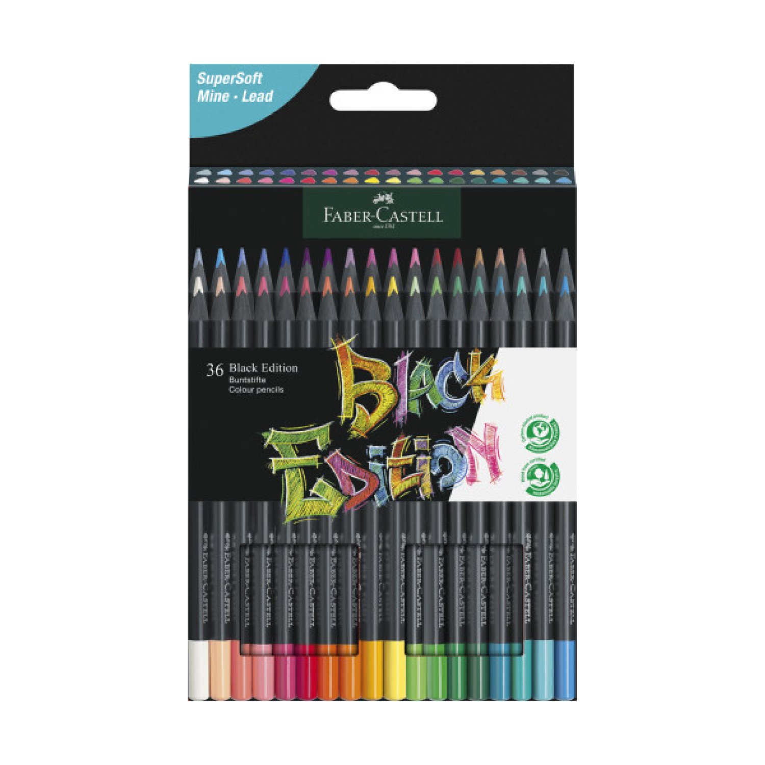 Faber-Castell · Estuche 36 Lápices de Colores · Black Edition