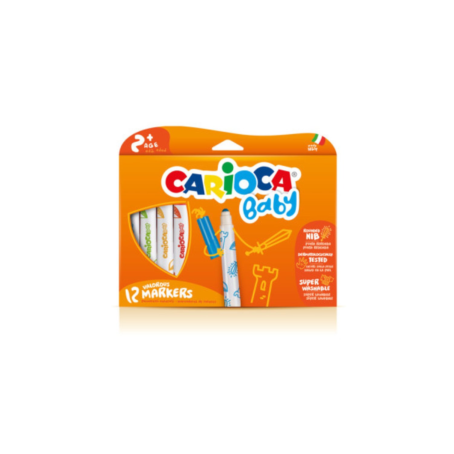 Carioca Baby · Caja 12 Rotuladores · Colores Valorous Marker
