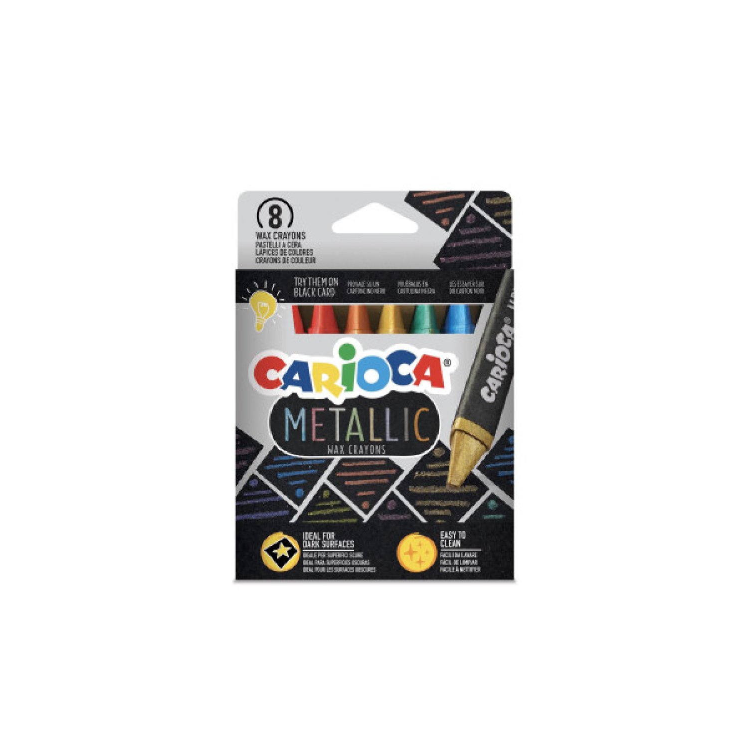 Carioca Ceras Maxi Wax Metallic · 8 Unidades