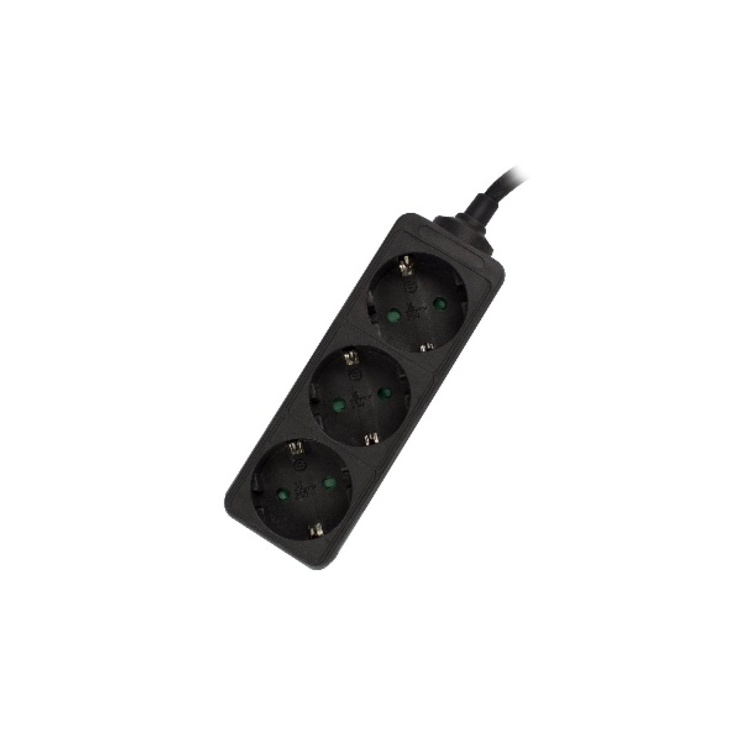 Ewent EW3959 · Base Múltiple · 3 Salidas AC · 1,5m · Interior · Negro