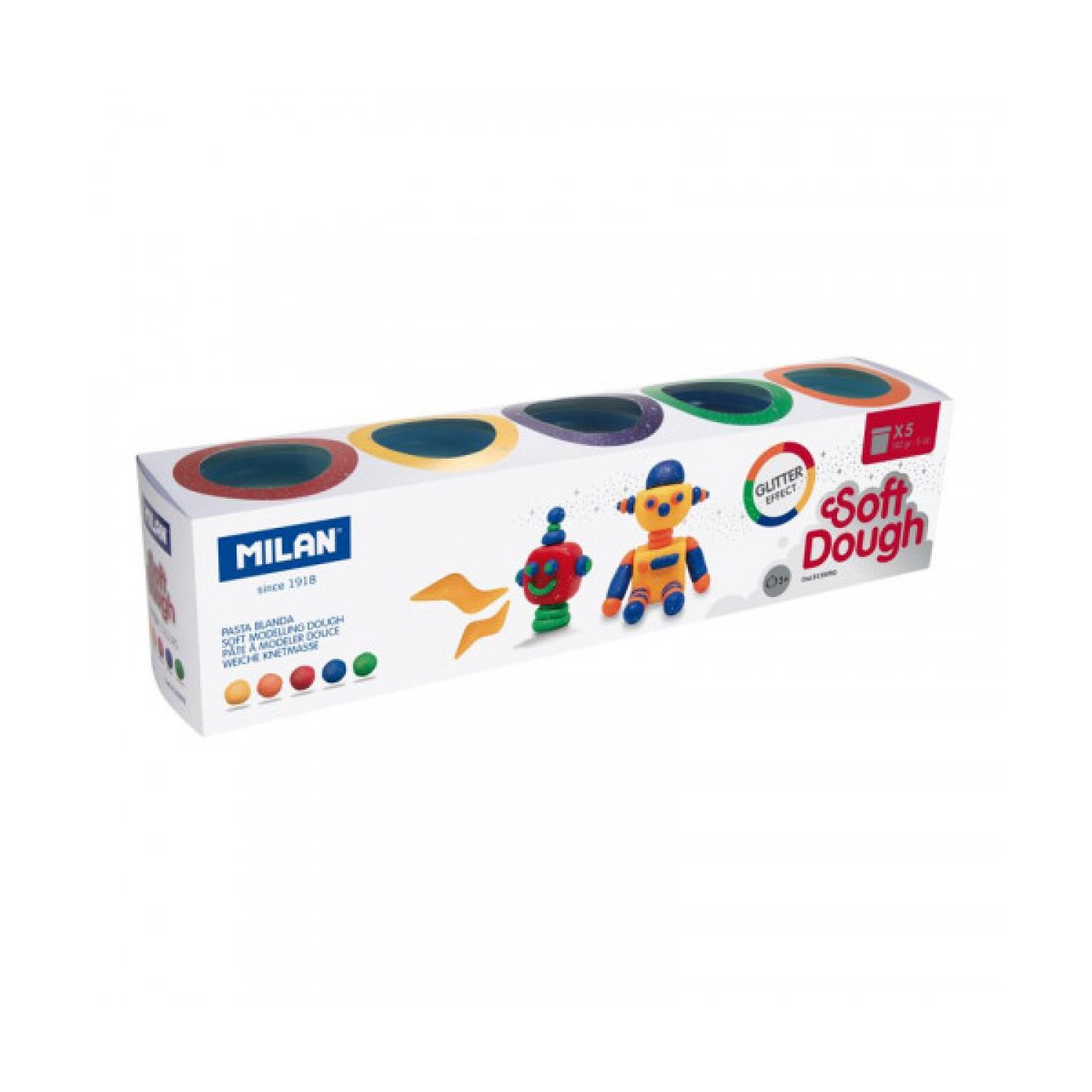 Milan · Pasta para Modelar · 710g · 5 Colores Surtidos · Cerámica y Modelaje