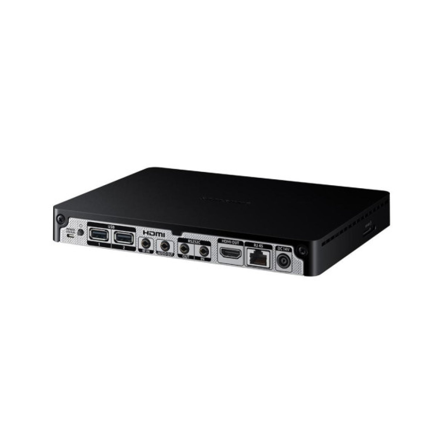 Samsung Smart Signage Box · Reproductor UHD · Cortex A72 1.7GHz · 8GB SSD · 2.5GB RAM · Tizen 4.0