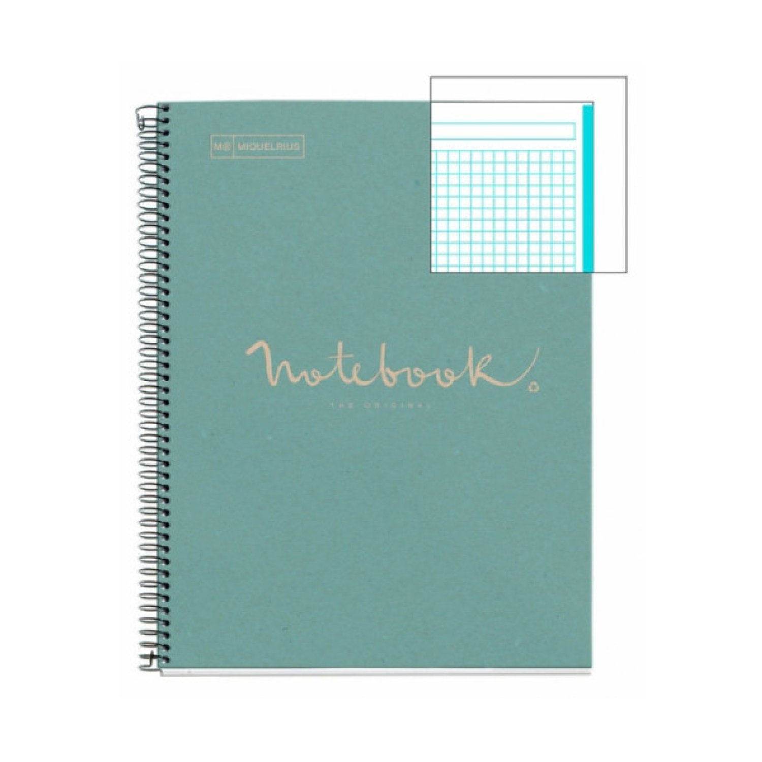 Miquelrius Cuaderno A4 · 100% Reciclado · 80 Hojas · Emotions Ecoazul