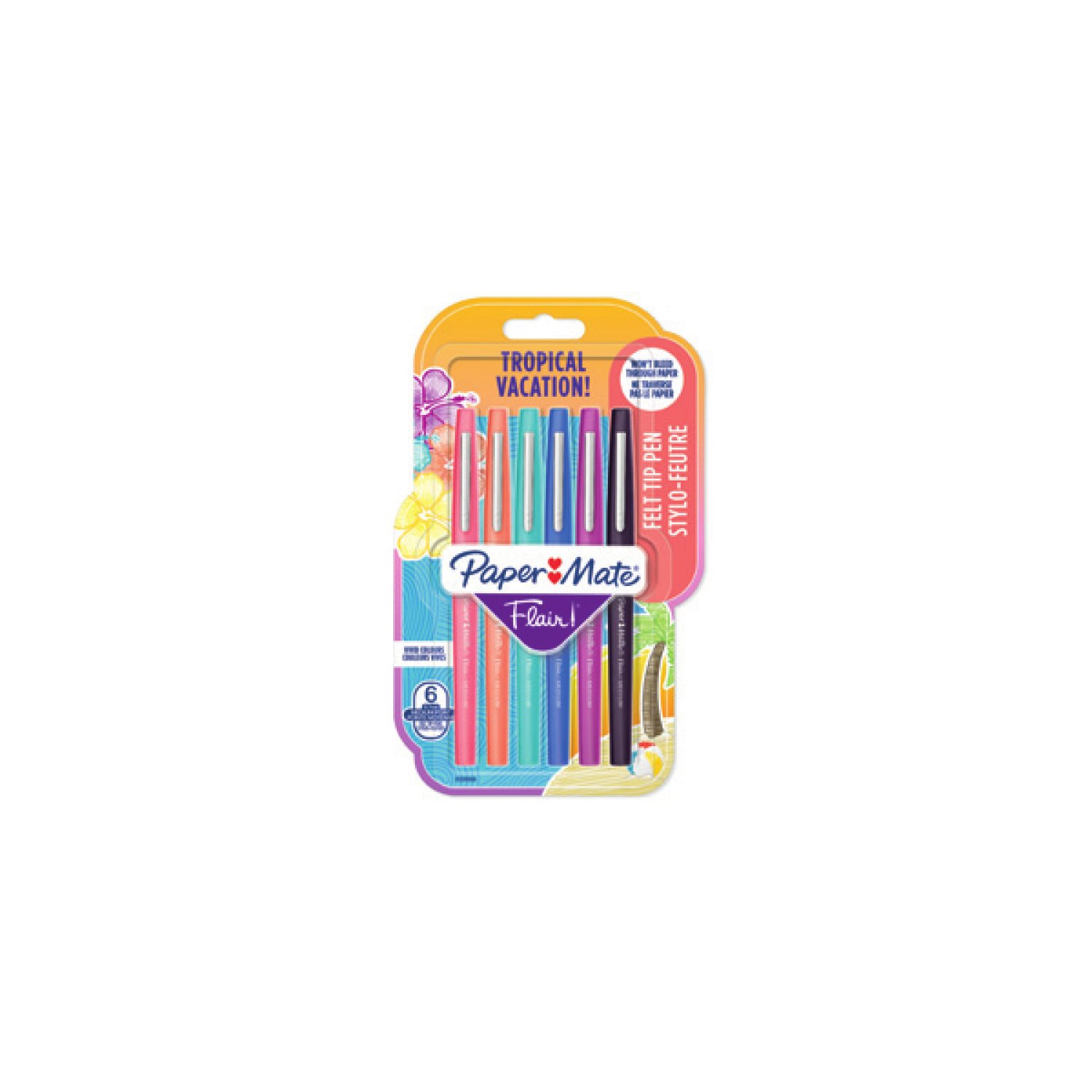 Paper Mate · Bolígrafo Flair M · Tropical Vacation · Punta Media · Azul