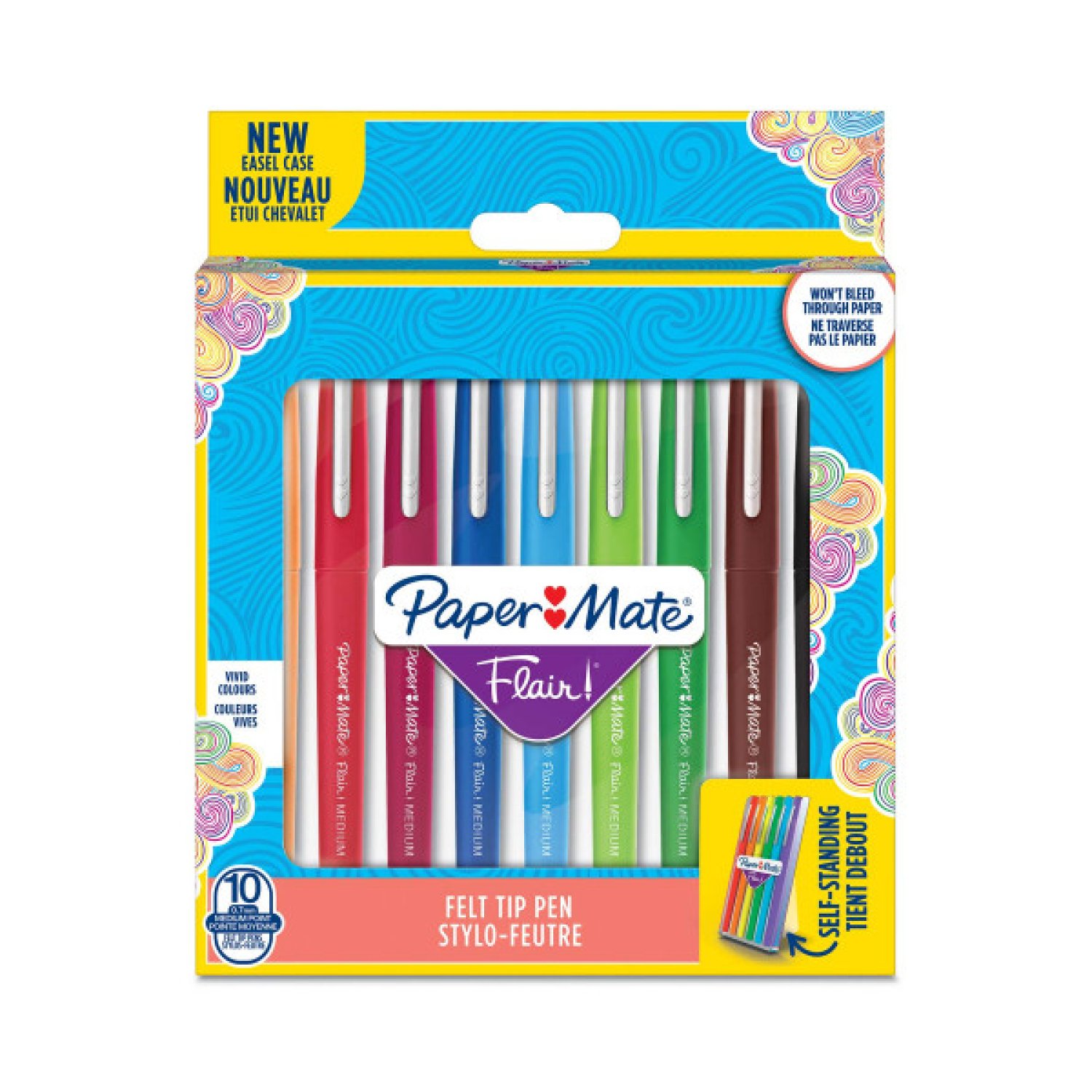 Paper Mate Flair · Bolígrafos de Punta de Fibra · 10 Colores Surtidos