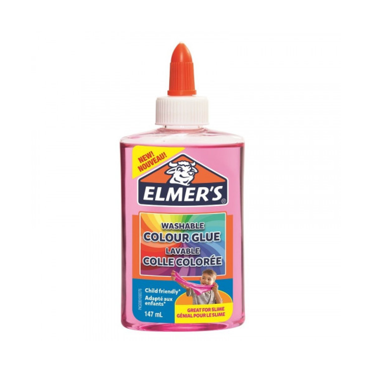 Elmer's Pegamento Escolar · 147ml · Rosa Translúcido