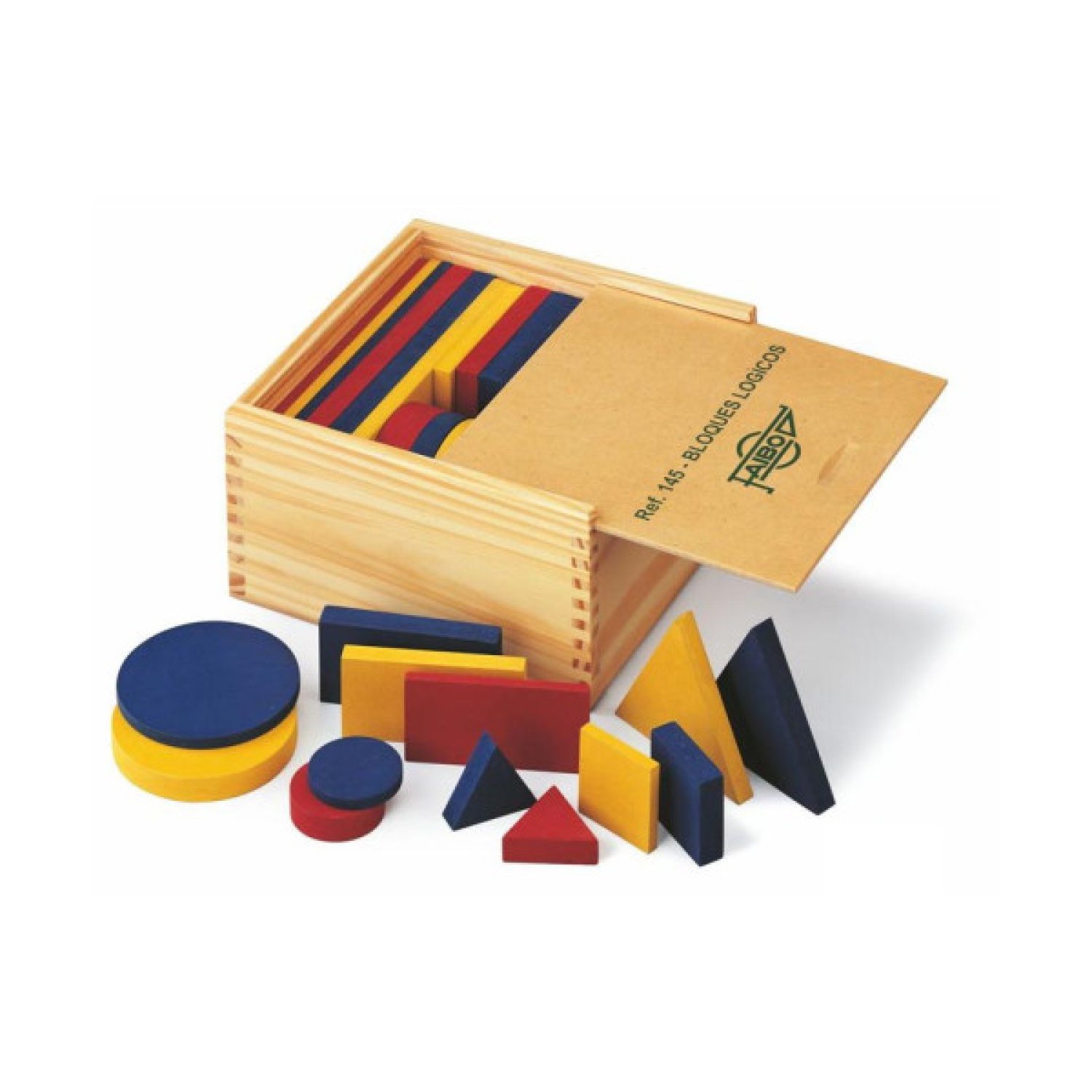 Faibo · Bloques Lógicos · Madera Prensada · Juego Educativo