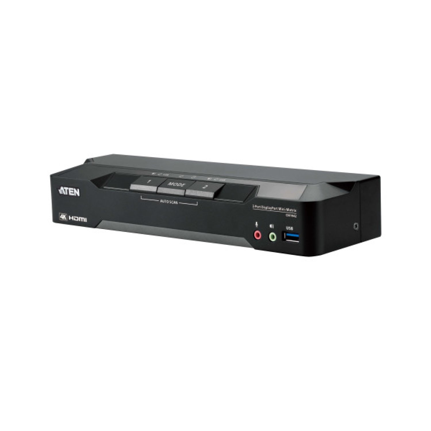 ATEN Switch KVM 2 Puertos · 4K DisplayPort · Doble Pantalla · USB Peripheral