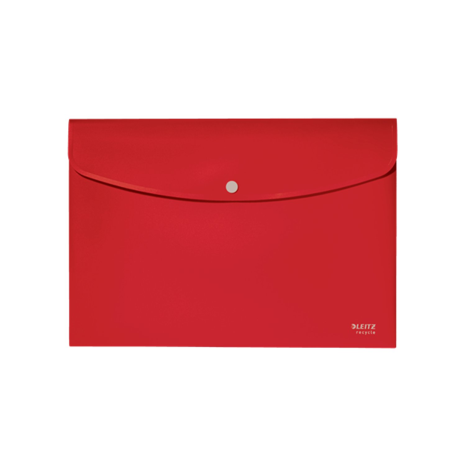 Leitz · Sobres Polipropileno A4 · Broche Botón · Rojo Reciclado