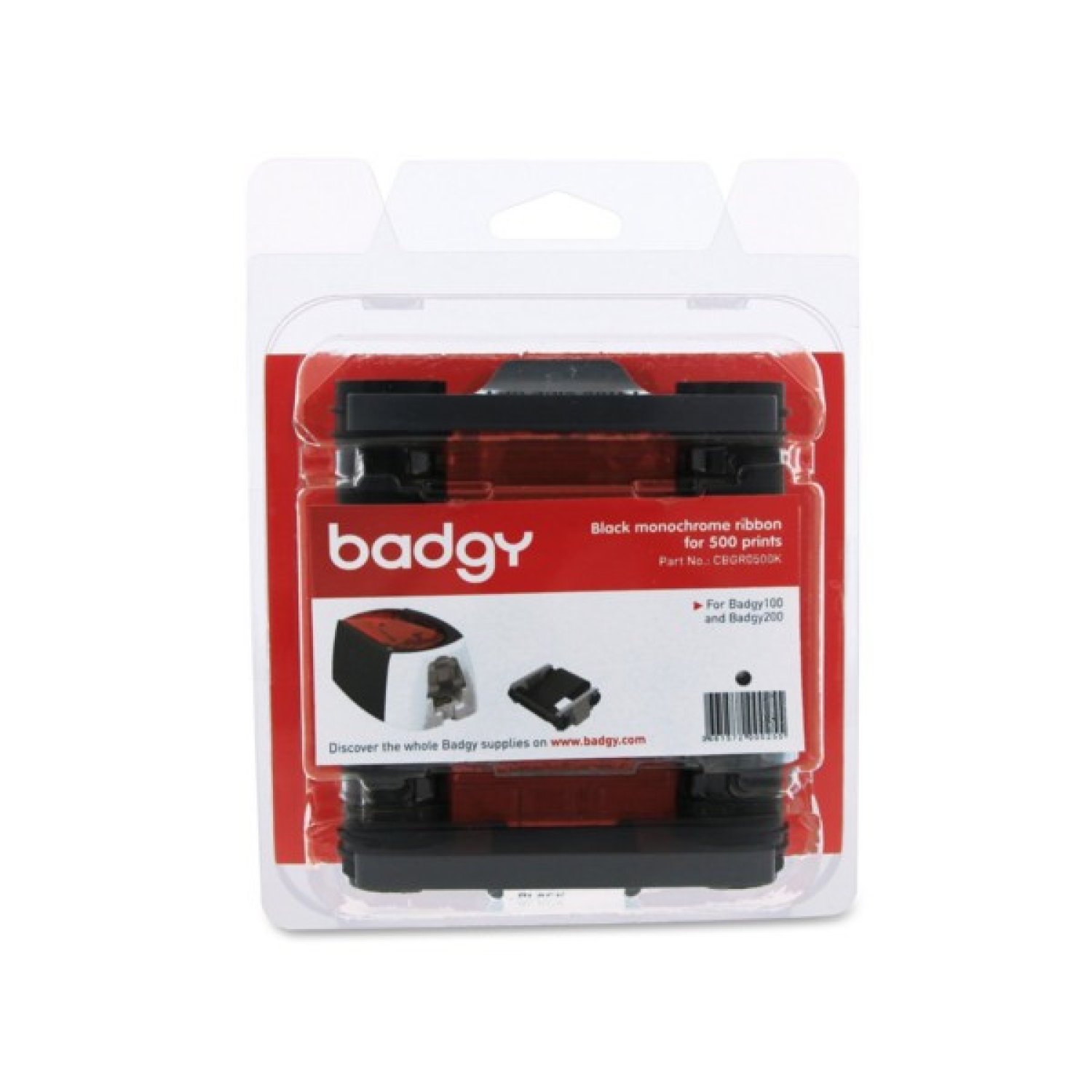 Badgy · Consumible Monocromo Negro · 500 Impresiones