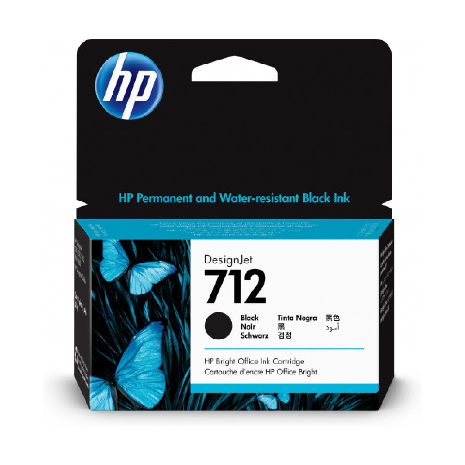 HP 712 · Cartucho de Tinta · Gran Formato · Negro · 29ml