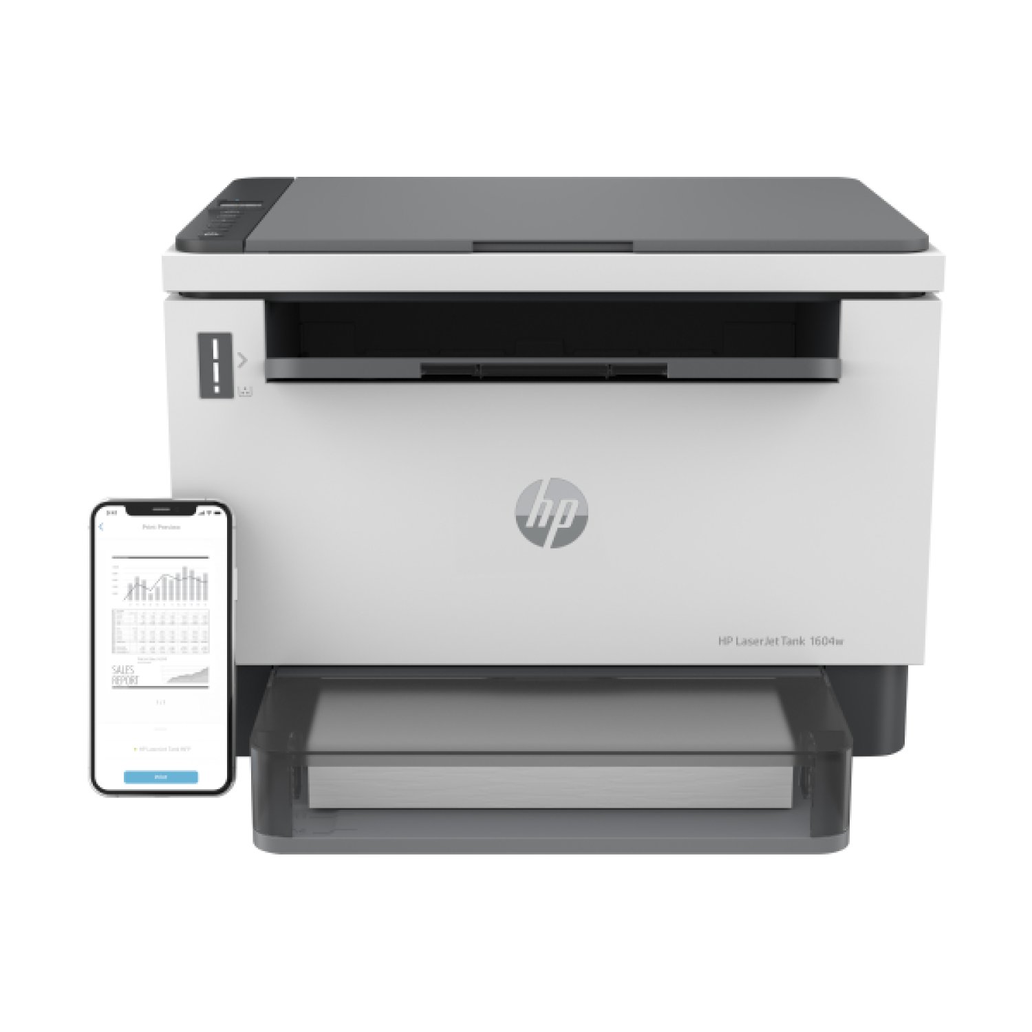 HP LaserJet Tank 1604w · Multifunción · B/N · WiFi Dual Band · Escáner Email/PDF