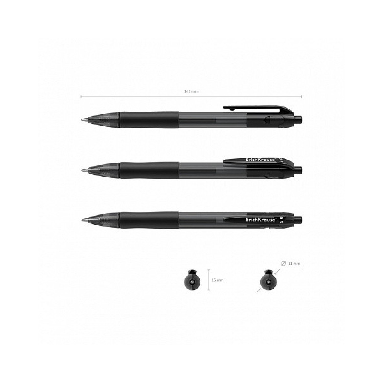 Erich Krause Smart-Gel · Bolígrafo de Gel Automático · Tinta Negra