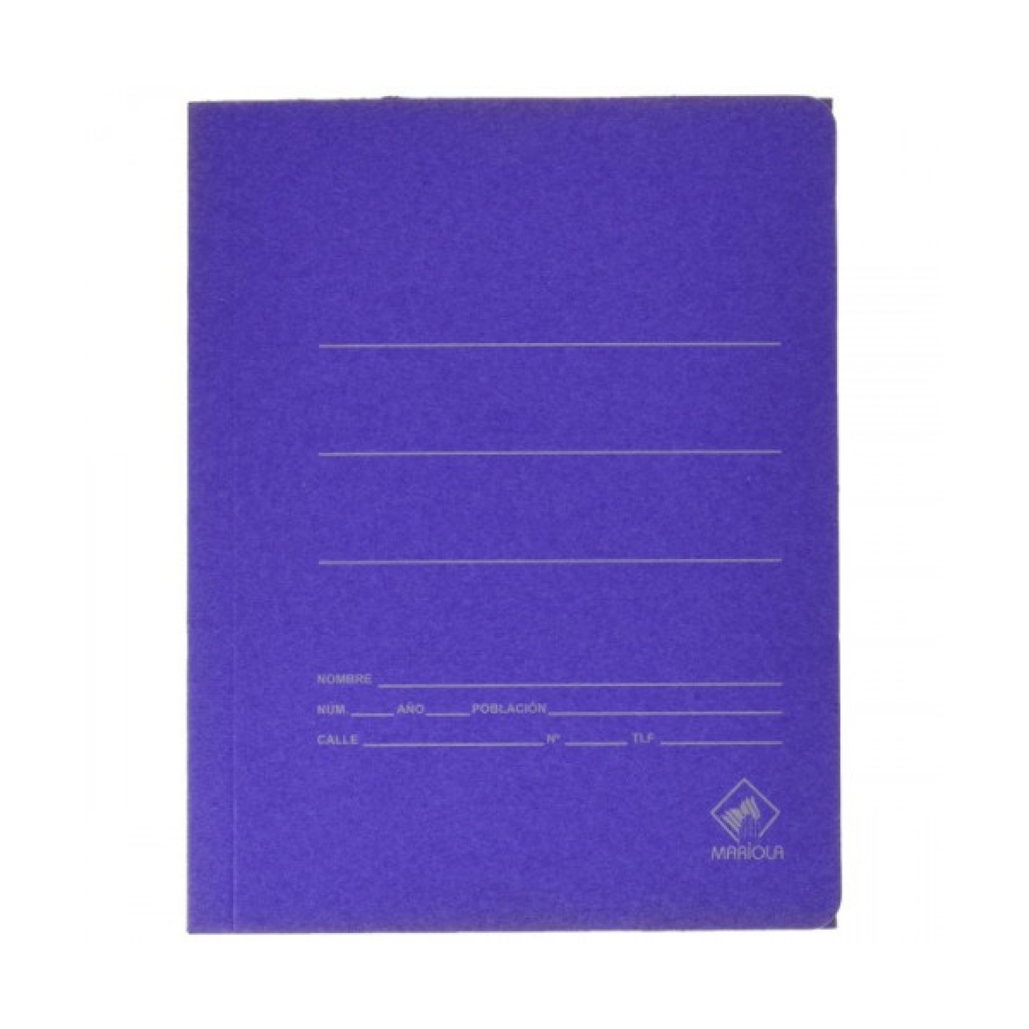 Carpeta Cartón Azul · Cuarto · 500 gr/m² · Goma Sencilla Mariola