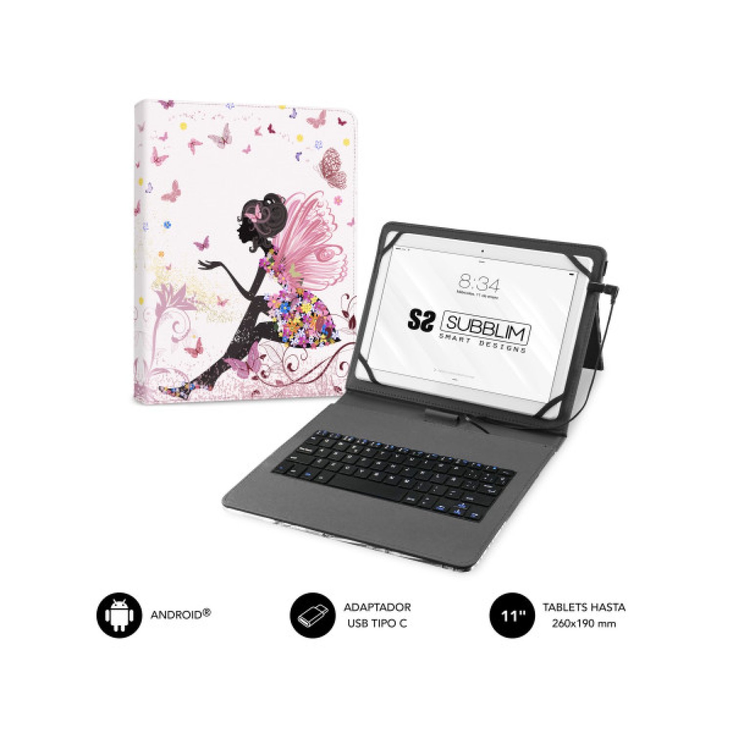 Subblim Funda con Teclado · KeyTab 11" · Micro USB y Type-C