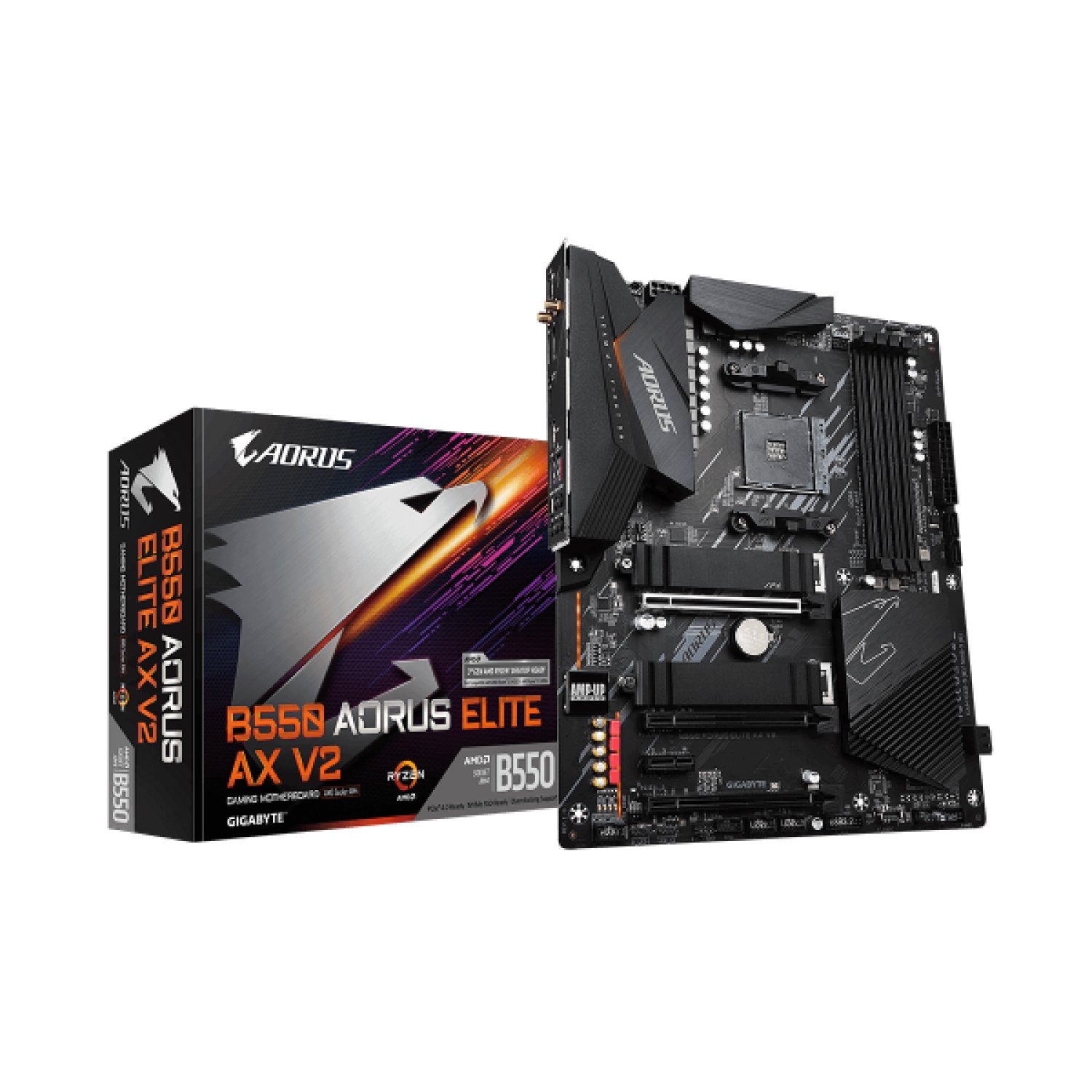 Gigabyte B550 AORUS ELITE AX V2 · Placa Base AM4 · ATX · WiFi