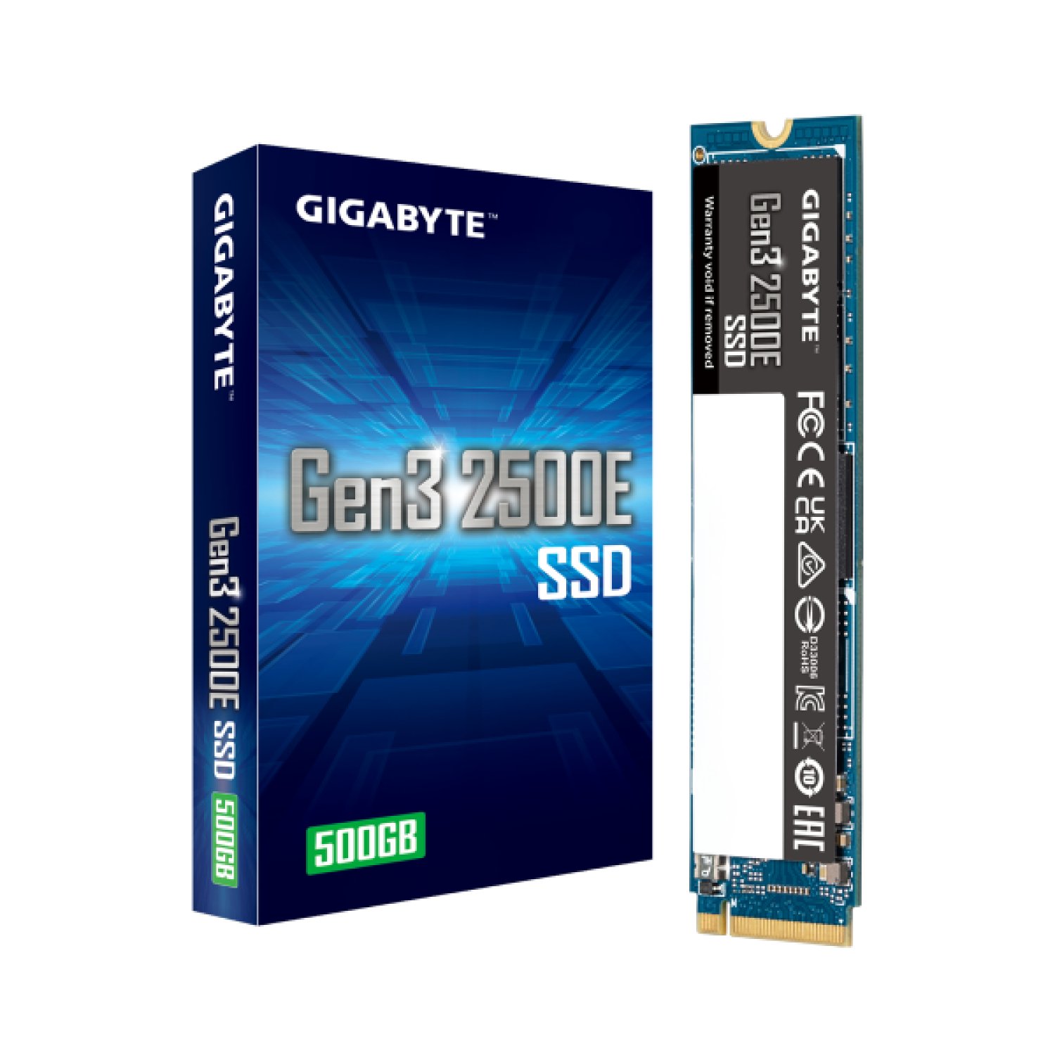 Gigabyte Gen3 2500E · SSD 500GB · M.2 NVMe · PCIe 3.0