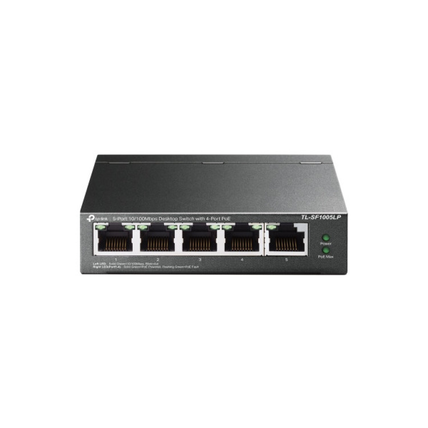 TP-Link TL-SF1005LP · Switch Fast Ethernet · 5 Puertos 10/100 · PoE · No administrado