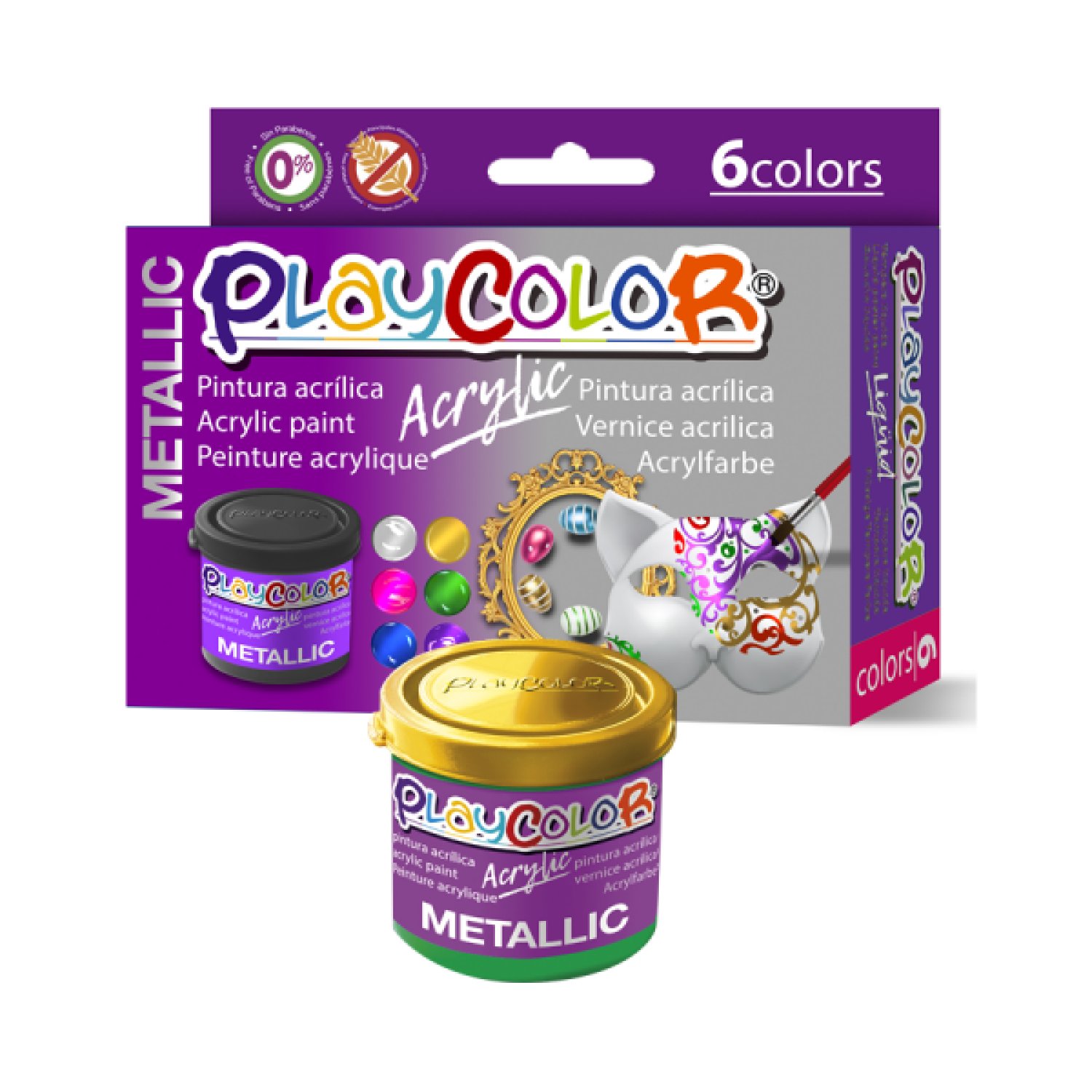 Playcolor Liquid · Pintura para Carteles · 40 ml · Pack 6 Colores