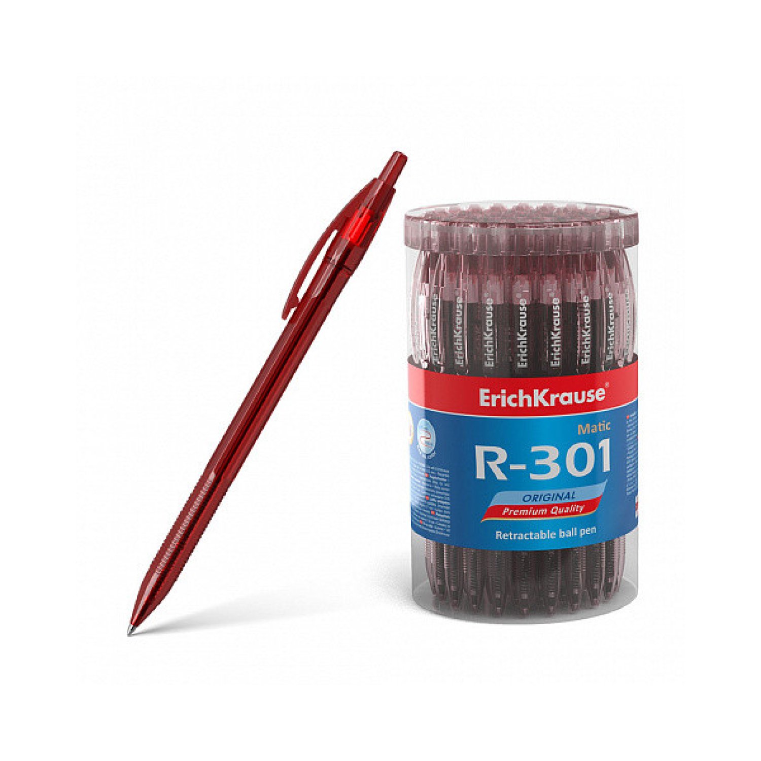 Erich Krause R-301 Original Matic · Bolígrafo Automático · 0,7mm · Tinta Roja