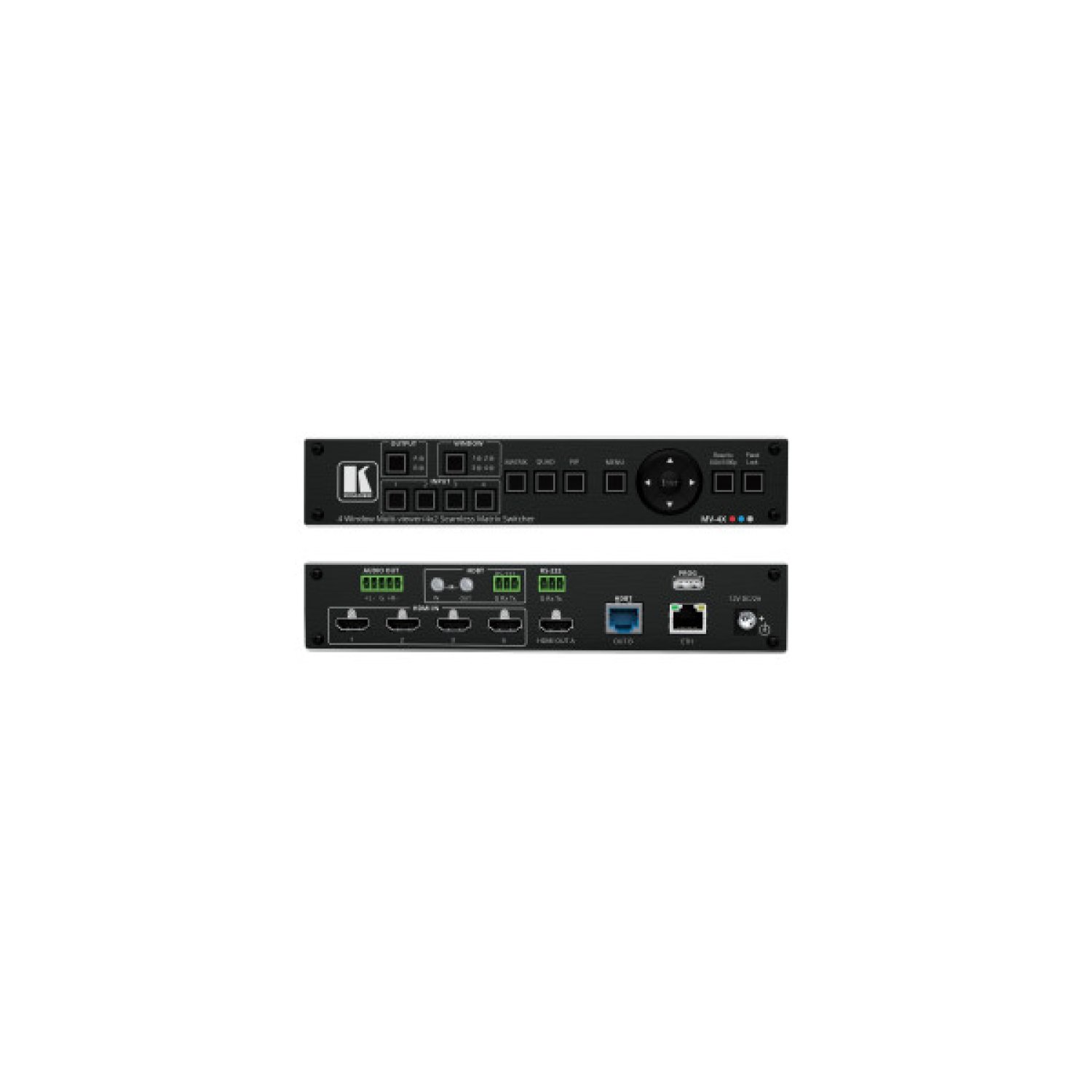 Kramer Electronics MV-4X · Matriz de Conmutación AV · 12 Entradas/Salidas