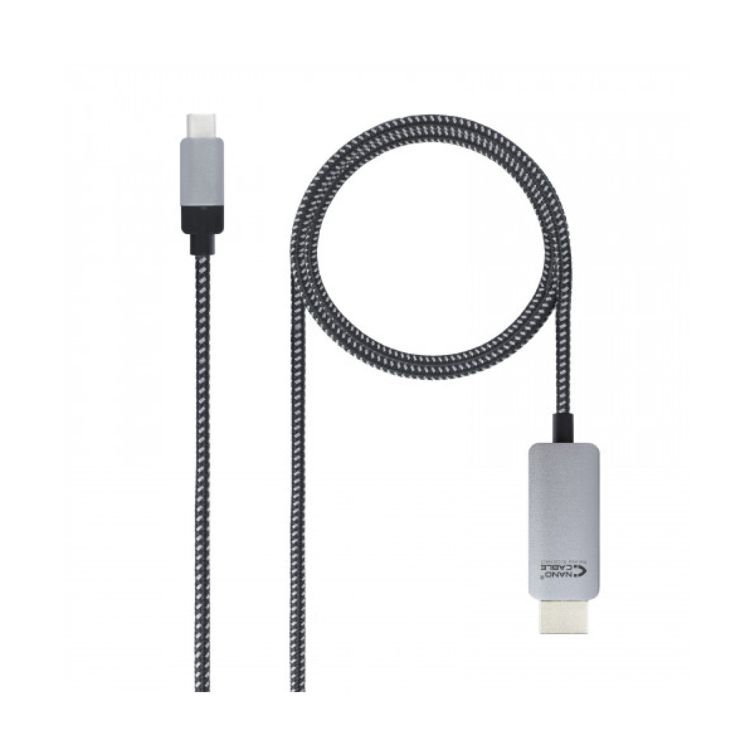Nanocable · Adaptador USB-C a HDMI · 3m · Aluminio · Negro