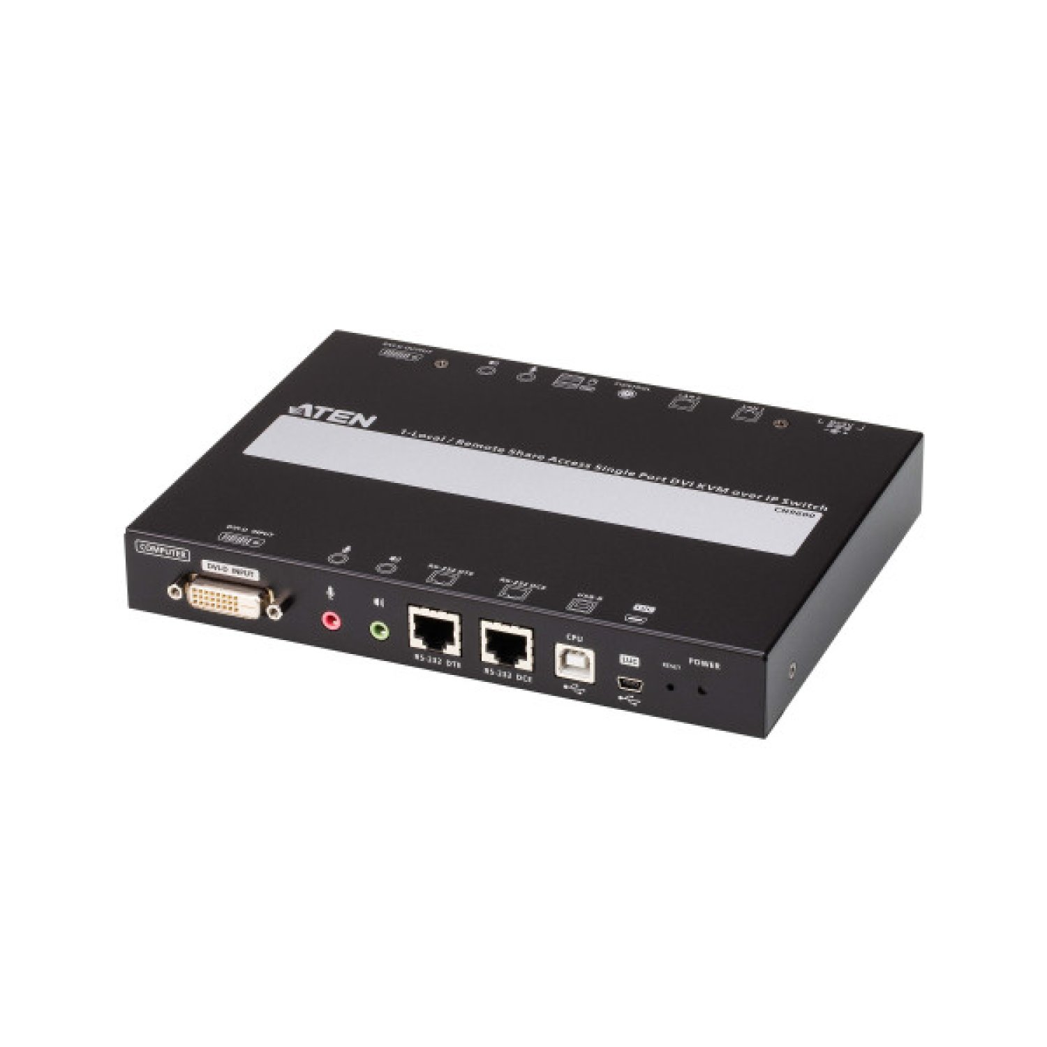 Aten CN9600-AT-G · Interruptor KVM · Negro · 1920x1200 · VGA/DVI