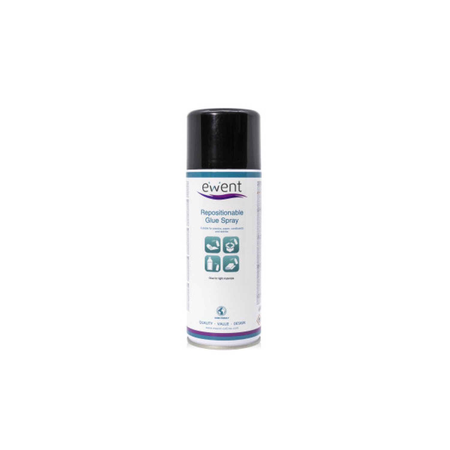Ewent · Spray Pegamento Reposicionable · Secado Rápido