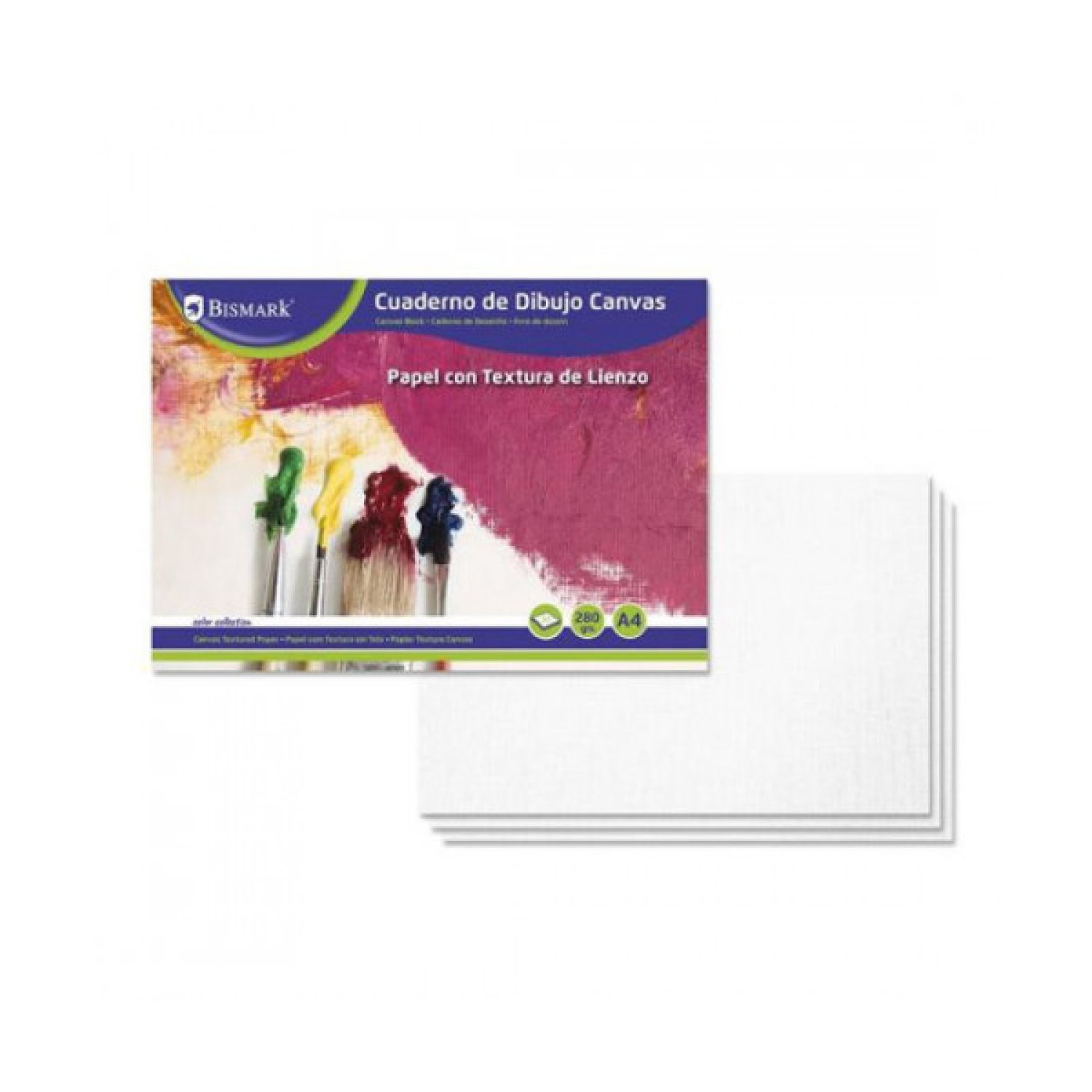 Bismark · Cuaderno de Dibujo Canvas · A4 · 280 g/m² · 10 Hojas