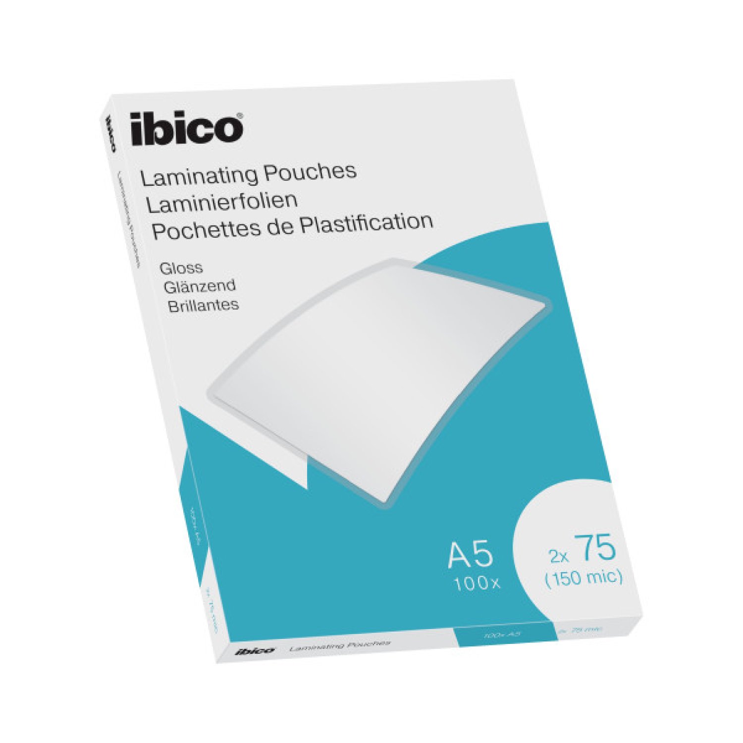 Ibico · 100 Bolsas Plastificación A5 · 154x216mm · 75 Micras · Brillo