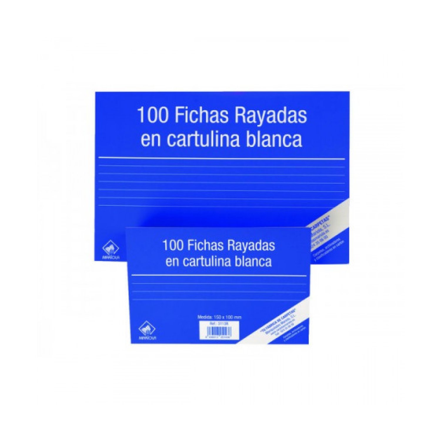 Mariola · Fichas de Cartulina Lisa · 200x120 mm · Pack 100 unidades · Nº 4