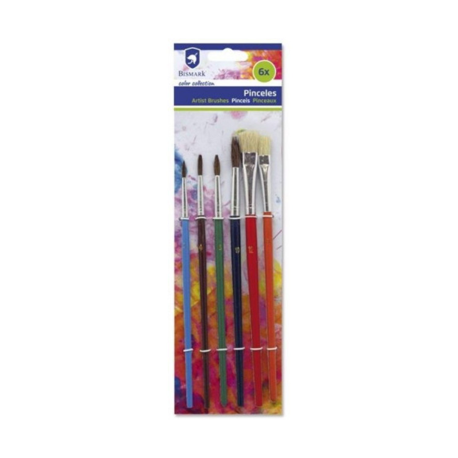 Bismark · Set 6 Pinceles Surtidos · Para Pintura y Manualidades