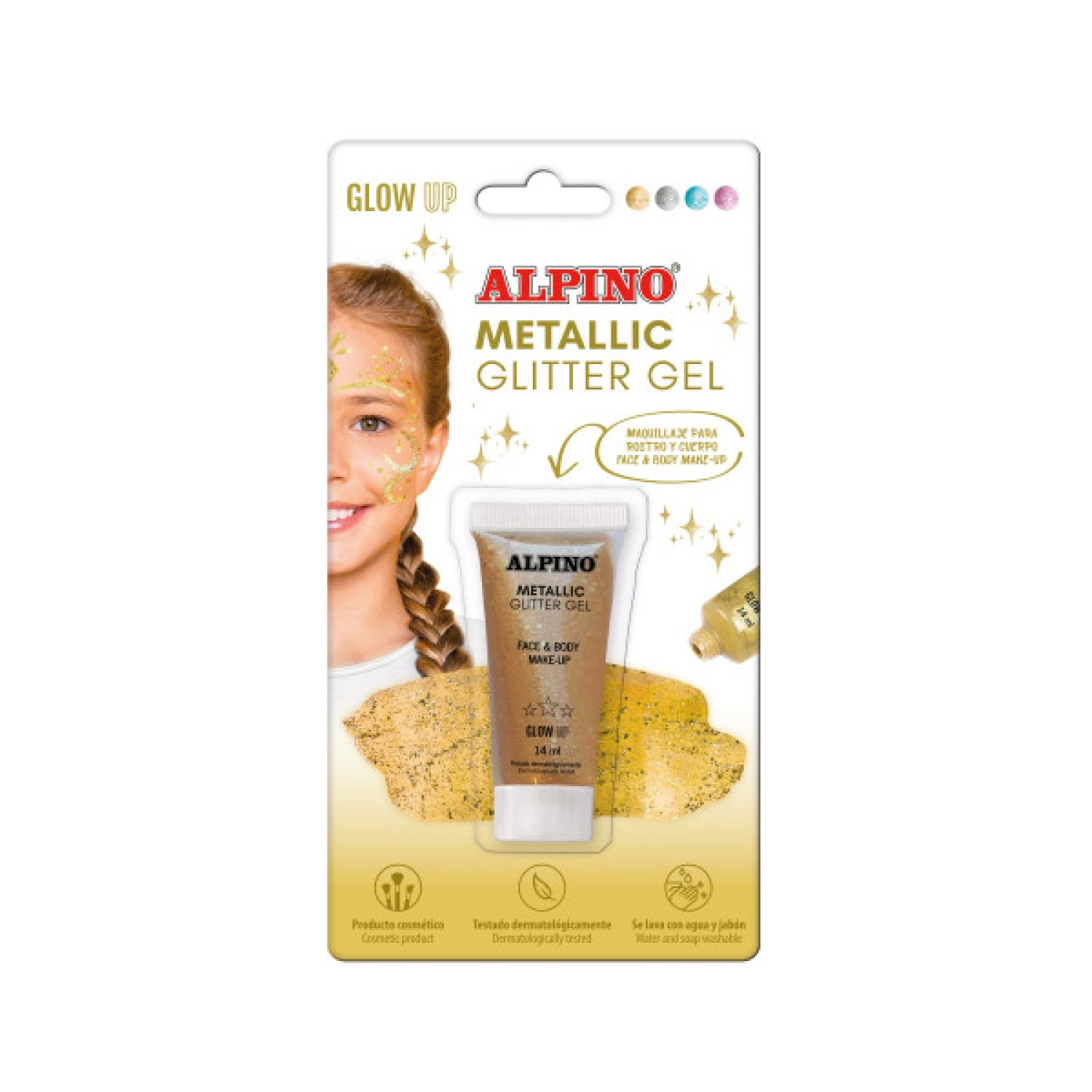 Alpino · Maquillaje Blíster · Purpurina Glitter Dorado