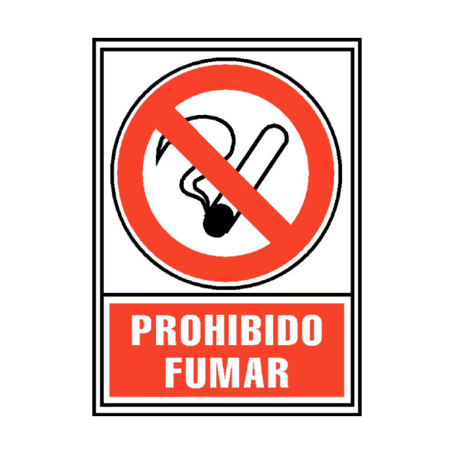 Archivo 2000 · Señal Prohibido Fumar · 210x297mm · PVC Rojo