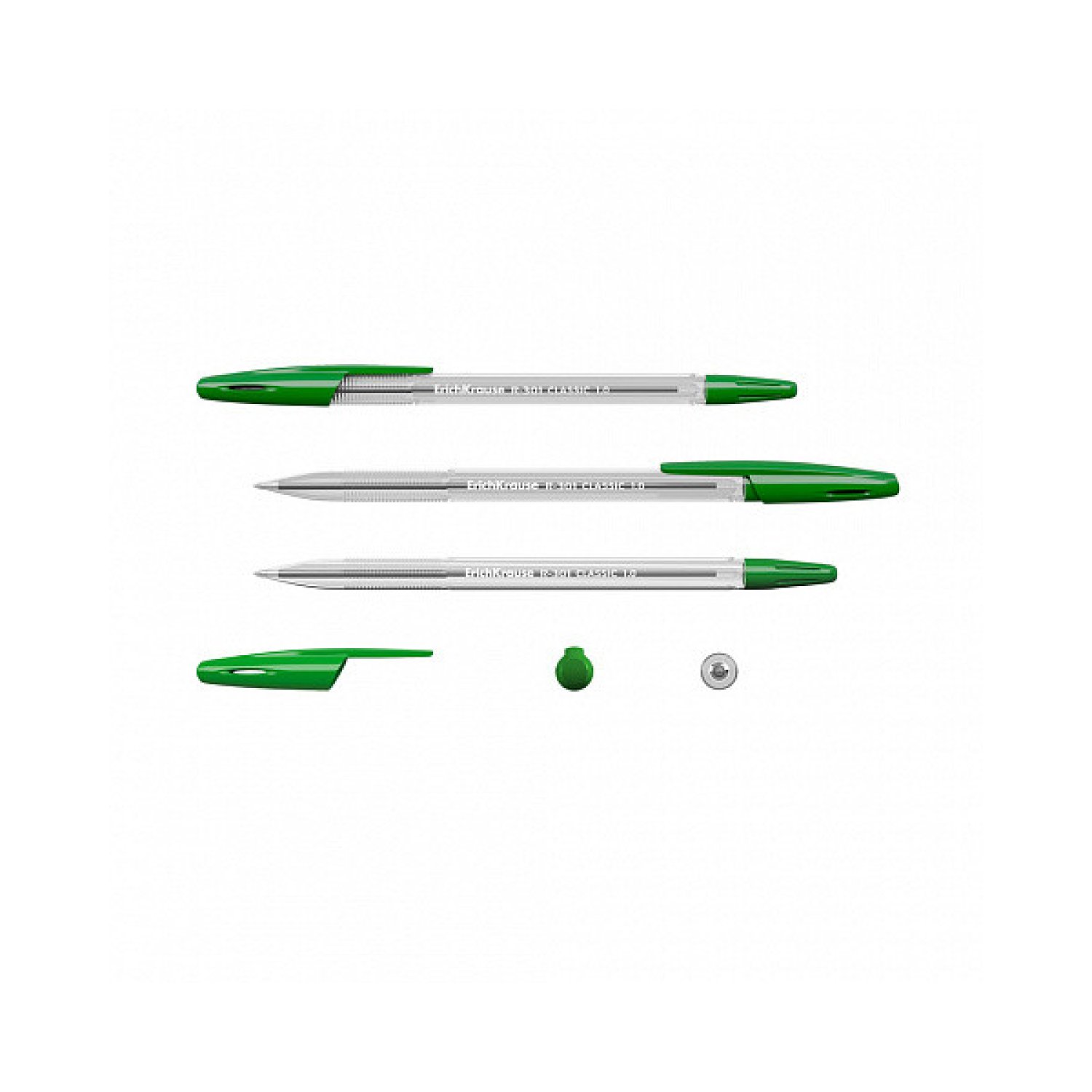 Erich Krause R-301 Classic Stick · Bolígrafo 1.0mm · Tinta Verde