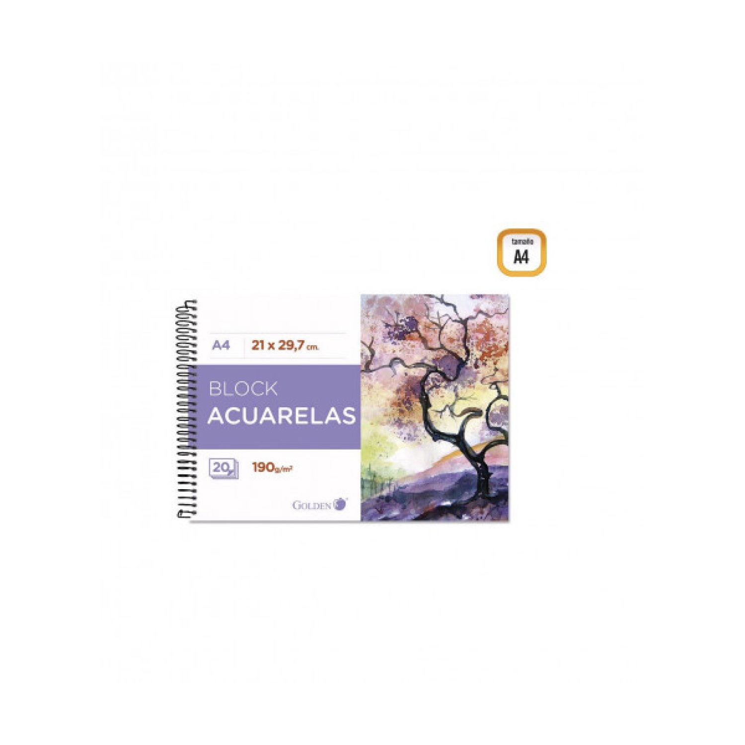 Cuaderno Dibujo A3 · Acuarelas · 24 Hojas · 190g/m²